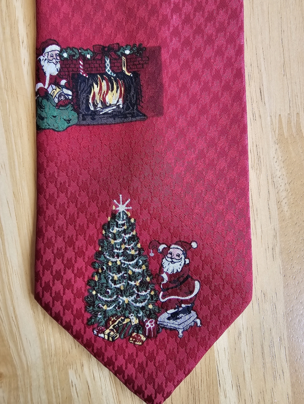 Necktie Botany 500 Santa Christmas Tree Holiday